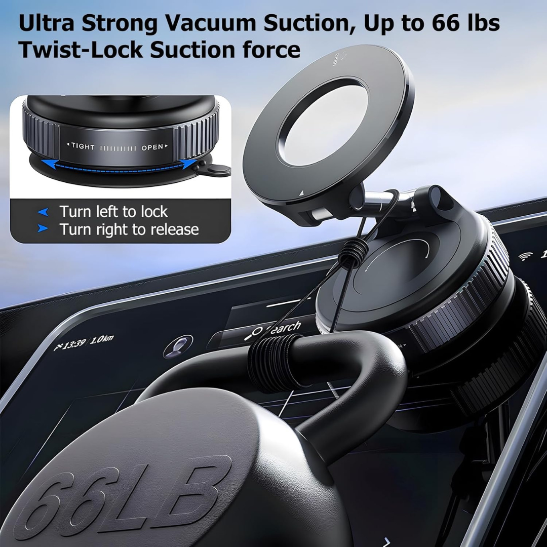 Magnetic Phone Holder Strong Grip, Sleek Design for Car & Desk